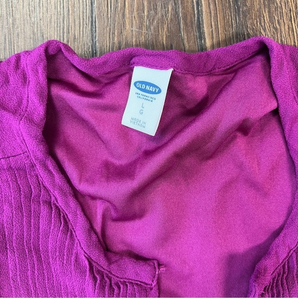 Old Navy purple pinned swing dress SZ LG - Picture 3 of 5